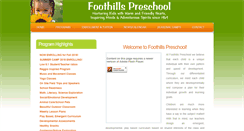 Desktop Screenshot of foothillspreschool.org